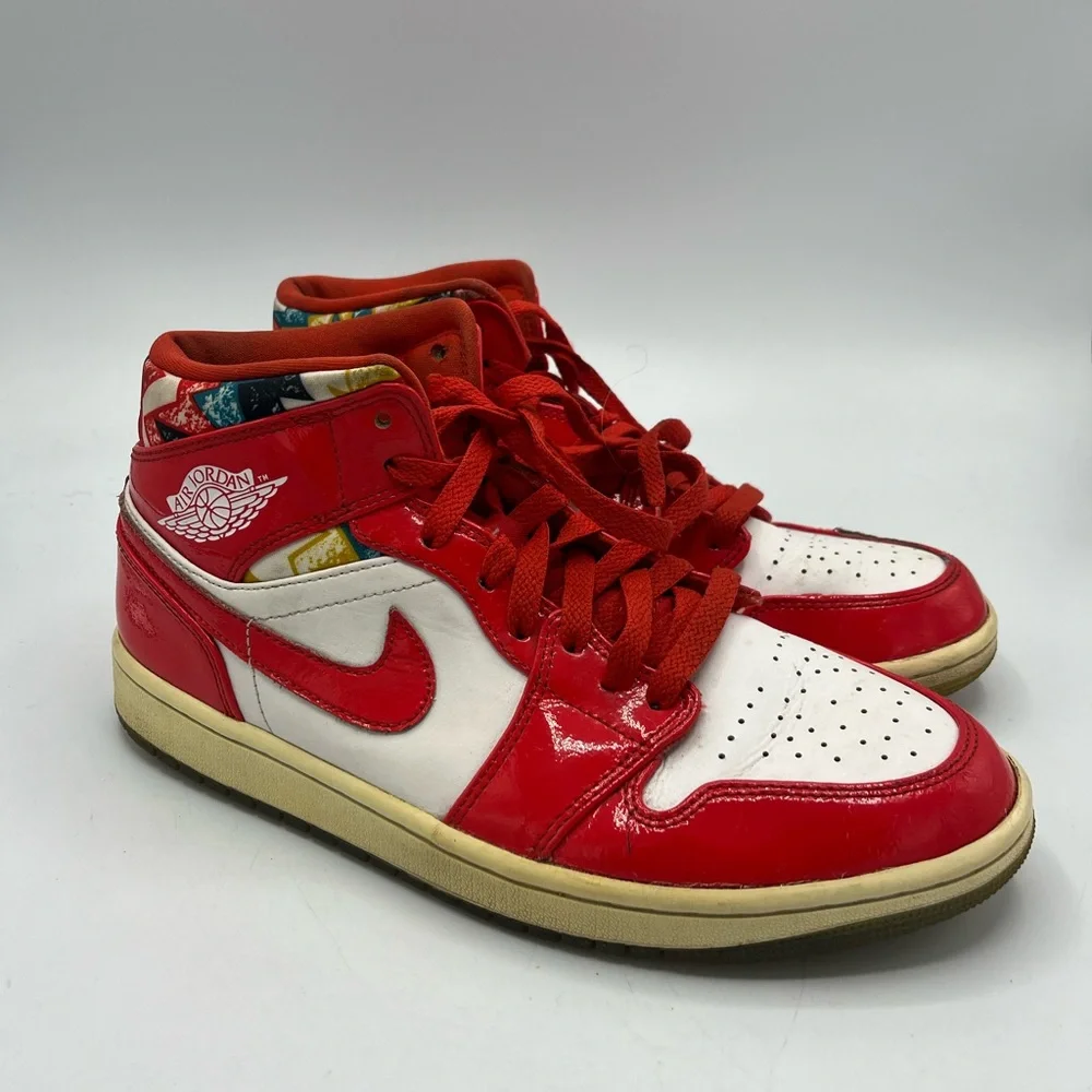 Jordan Vibrant Red and White Sneakers